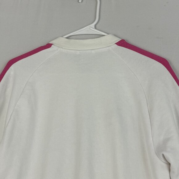 Puma T7 Track Jacket Womens Medium White Pink Zip Up Retro Stripe Athletic Logo - Picture 14 of 15